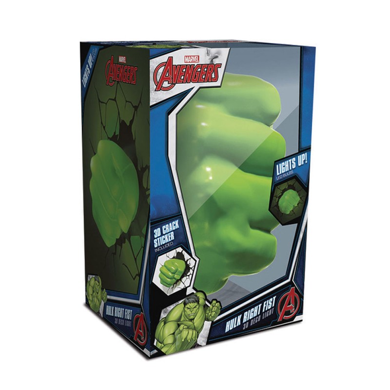 Διακοσμητικό Φωτιστικό Τοίχου 3DLED Marvel Hulk Right Fist, The Source